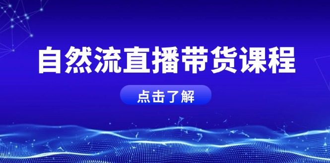 （13809期）自然流直播带货课程，结合微付费起号，打造运营主播，提升个人能力网赚项目-副业赚钱-互联网创业-资源整合-私域引流-黑科技软件-引流软件哲客网创