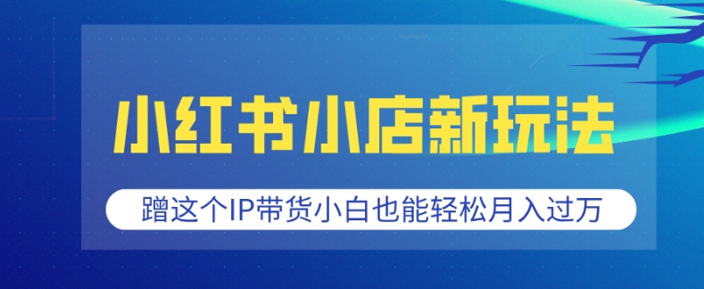 小红书小店新玩法，蹭这个IP带货，小白也能轻松月入过W【揭秘】网赚项目-副业赚钱-互联网创业-资源整合-私域引流-黑科技软件-引流软件哲客网创