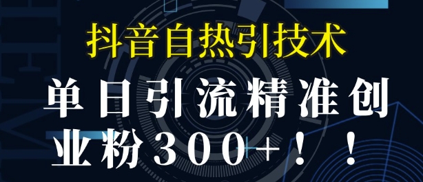 抖音自热引流，单日引流精准创业粉300+网赚项目-副业赚钱-互联网创业-资源整合-私域引流-黑科技软件-引流软件哲客网创