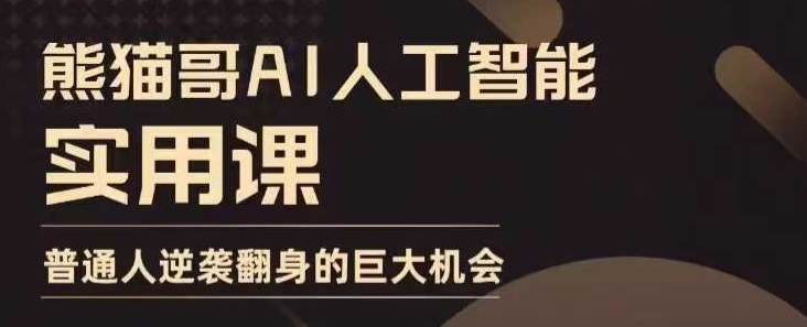 AI人工智能实用课，实在实用实战，普通人逆袭翻身的巨大机会网赚项目-副业赚钱-互联网创业-资源整合-私域引流-黑科技软件-引流软件哲客网创