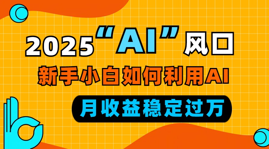 （13821期）2025“ AI ”风口，新手小白如何利用ai，每月收益稳定过万网赚项目-副业赚钱-互联网创业-资源整合-私域引流-黑科技软件-引流软件哲客网创