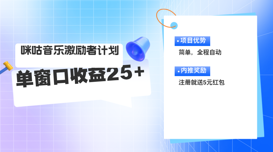 （11942期）咪咕激励者计划，单窗口收益20~25，可矩阵操作网赚项目-副业赚钱-互联网创业-资源整合-私域引流-黑科技软件-引流软件哲客网创